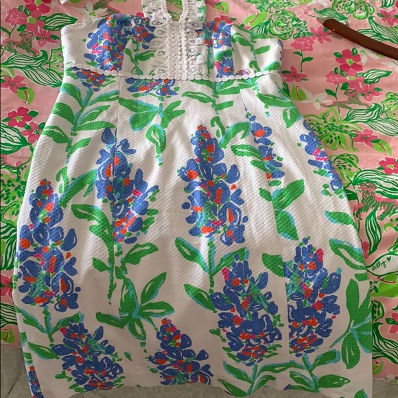 RARE Lilly Pulitzer Isabel Floral Dress Size 8 - Picture 3 of 4